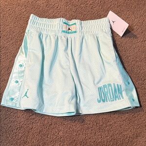 Nike Jordan Mint Green Mesh Athletic Shorts Size L Kids Girls NWT